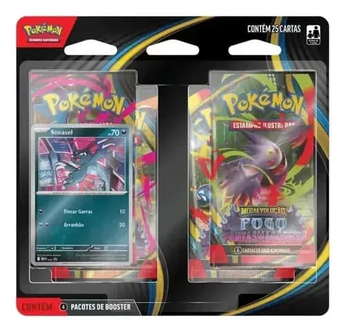 Pokemon Tcg Quadruplo Mega Evolução Fogo Fantasmagórico Weavile Ou Sneasel Português