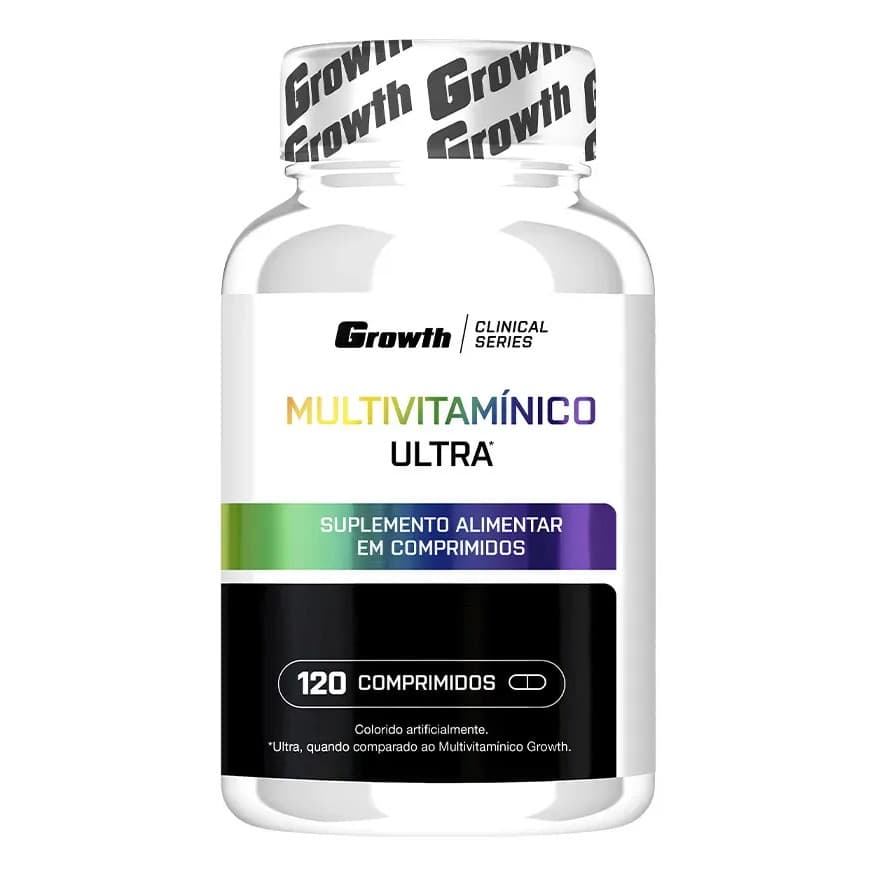 Multivitamínico Ultra 120 Comp - Growth Supplements Sabor Sem Sabor